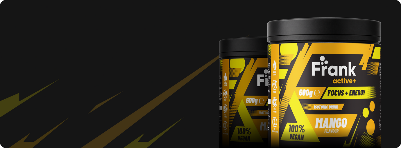 Frank Active Energy and Focus mango isotonic drink packages