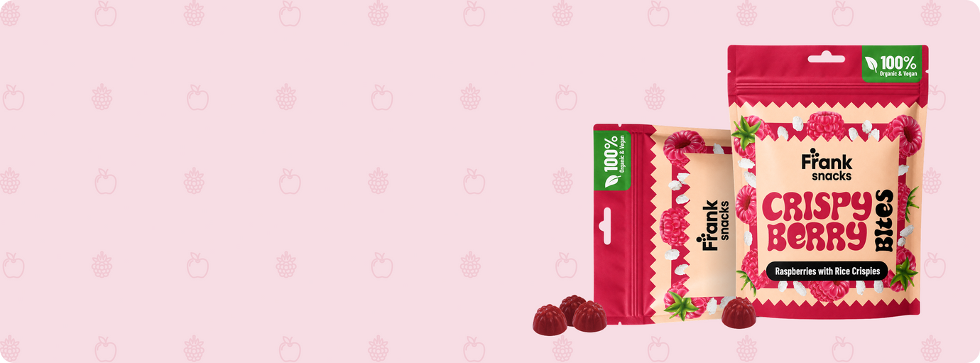 Frank Snacks Crispy Berry Bites raspberry snack packages